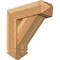 Ekena Millwork Traditional Arts and Crafts Rough Sawn Bracket w/ Offset Brace, Western Red Cedar, 8"W x 24"D x 24"H BKT0806X24X24TRA03RWR - alternate 1